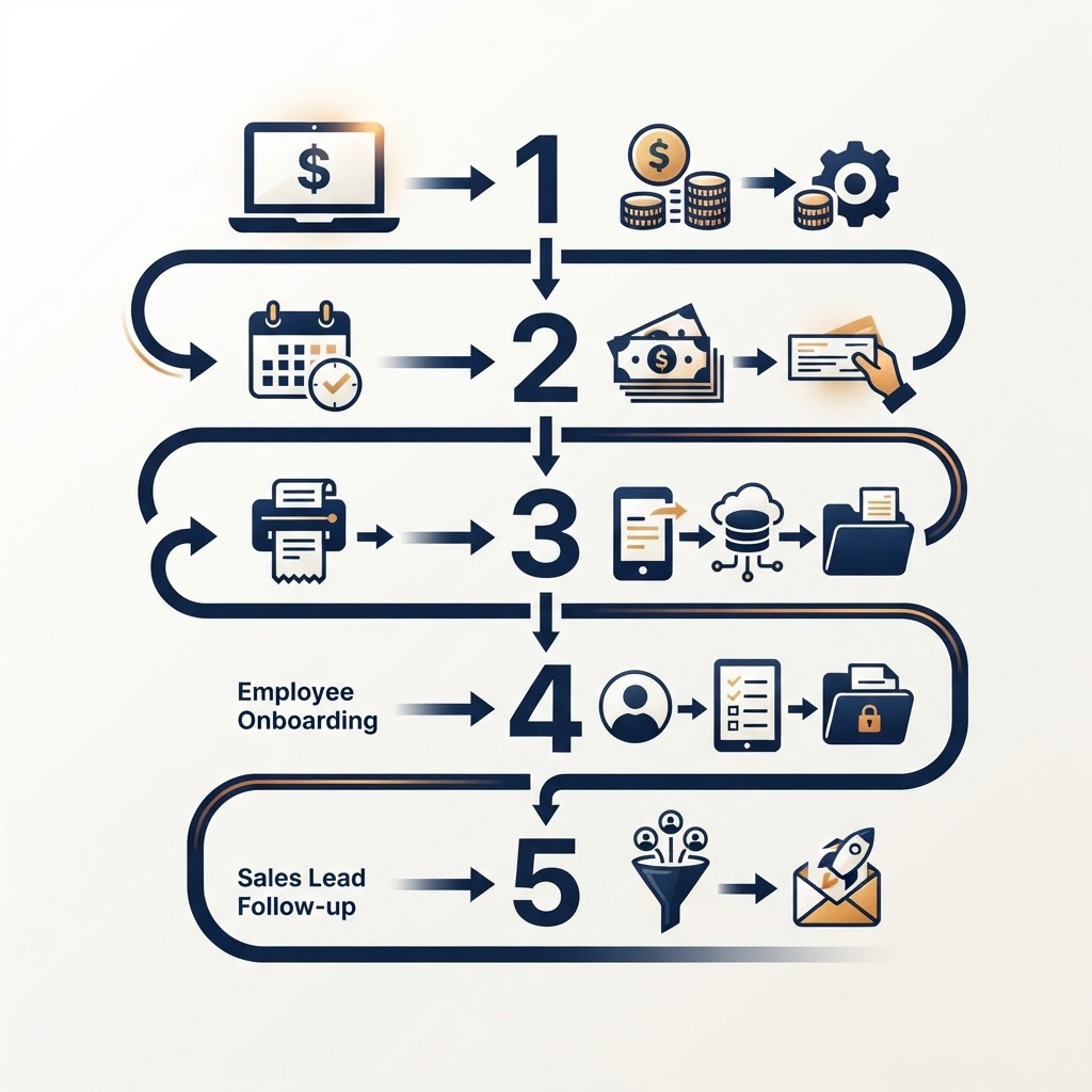 Automatisation des processus prioritaires d'une PME : flux de travail simplifiés avec devis, factures et reporting