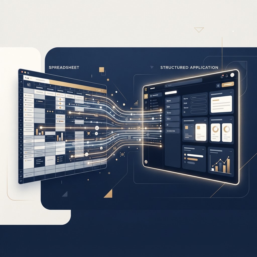 Migration de fichiers Excel métier vers une application structurée : des tableurs convertis en application de gestion moderne