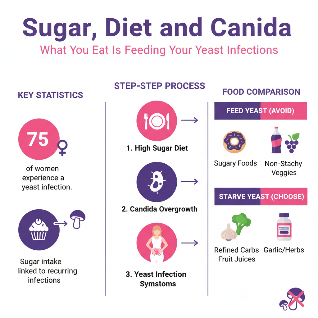 Infographic: Sugar, Diet, and Candida: What You Eat Is Feeding Your Yeast Infections