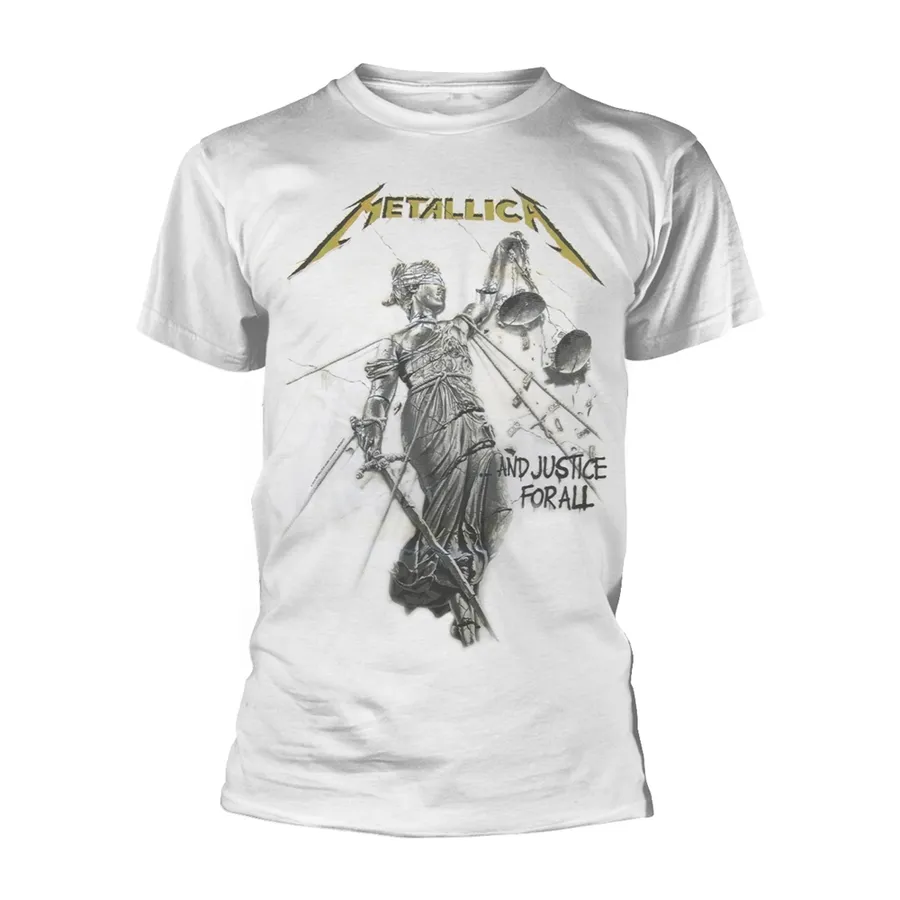 Metallica – And Justice For All (White) – T-Shirt – voorzijde