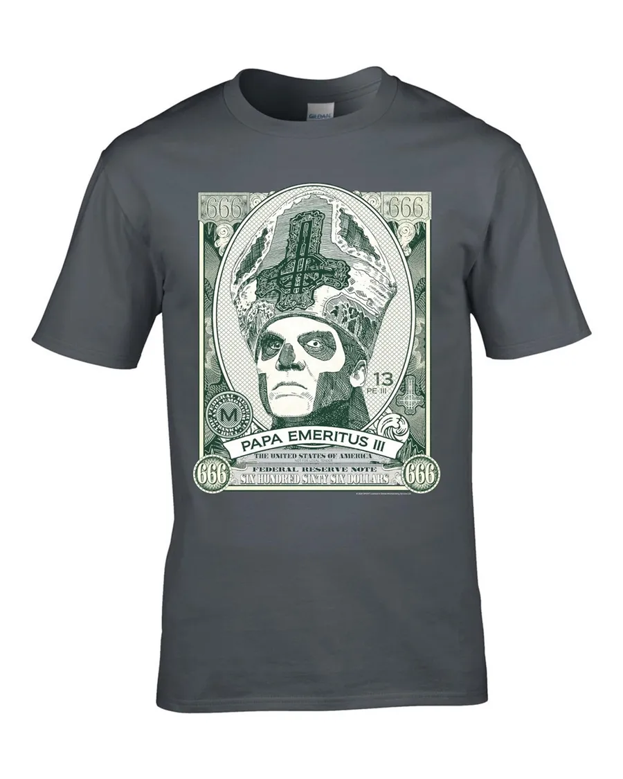 Ghost – Papa Emetirus III (Grey) – T-Shirt – voorzijde