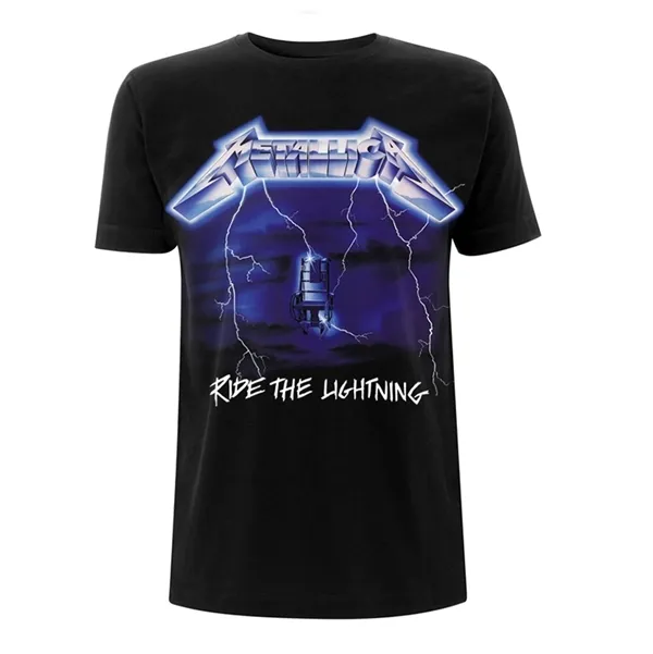 Metallica – Ride The Lightning Tracks (Black) – T-Shirt – voorzijde