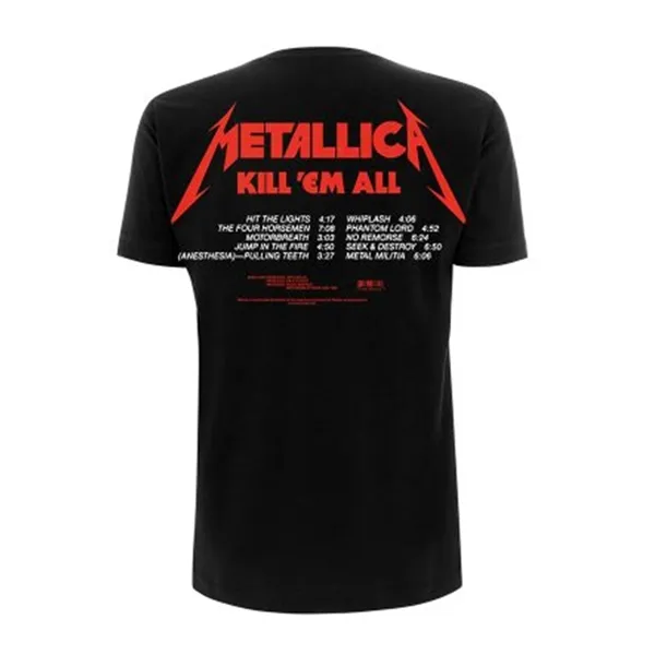 Metallica – Kill 'Em All Tracks (Black) – T-Shirt – voorzijde — foto 2