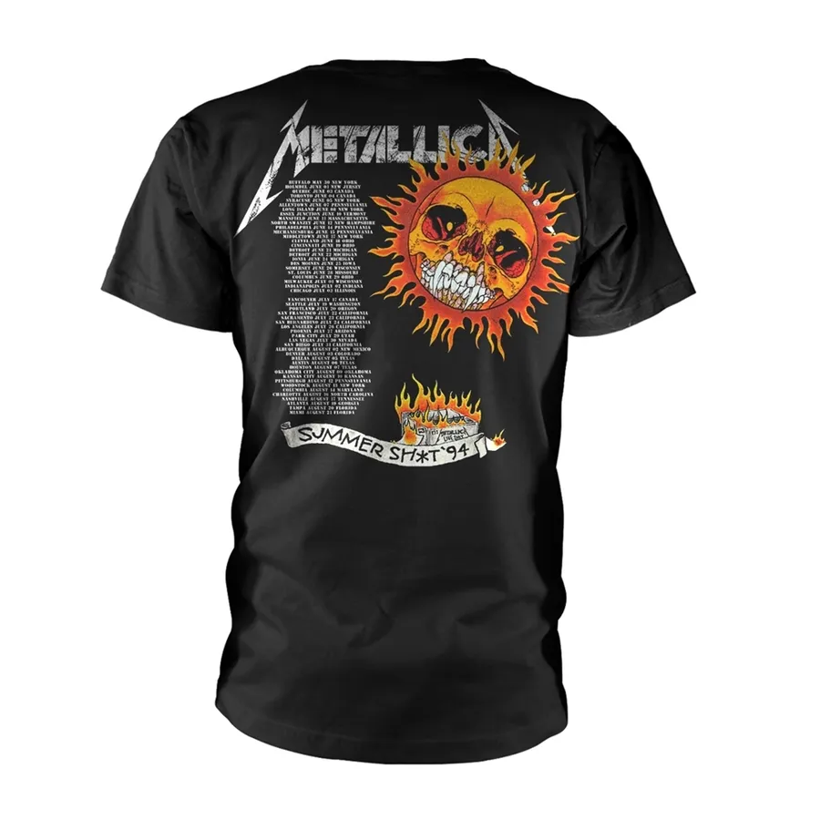 Metallica – Flaming Skull Tour '94 (Black) – T-Shirt – voorzijde — foto 2