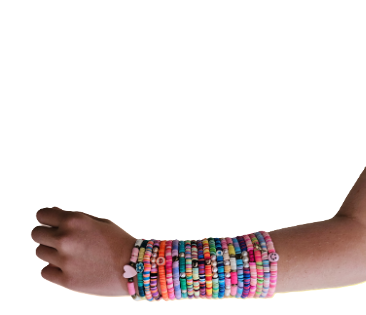 Right hand with bracelets