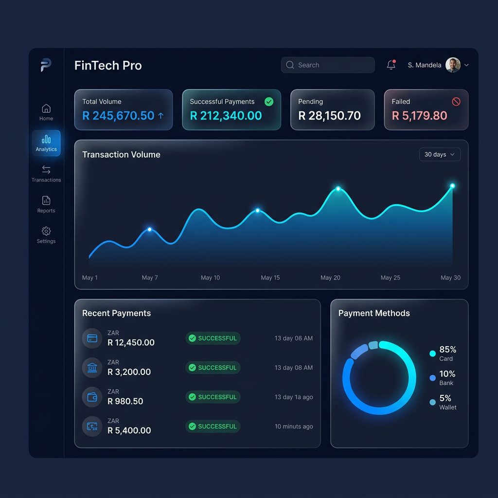 PayBridge Africa dashboard