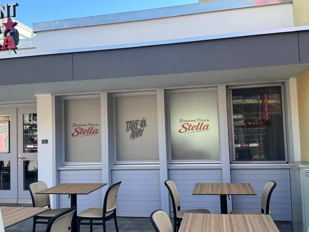 Take-Away Fenster Beschriftung