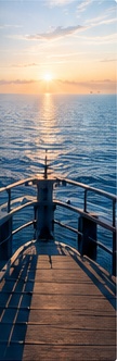 Sunset on deck