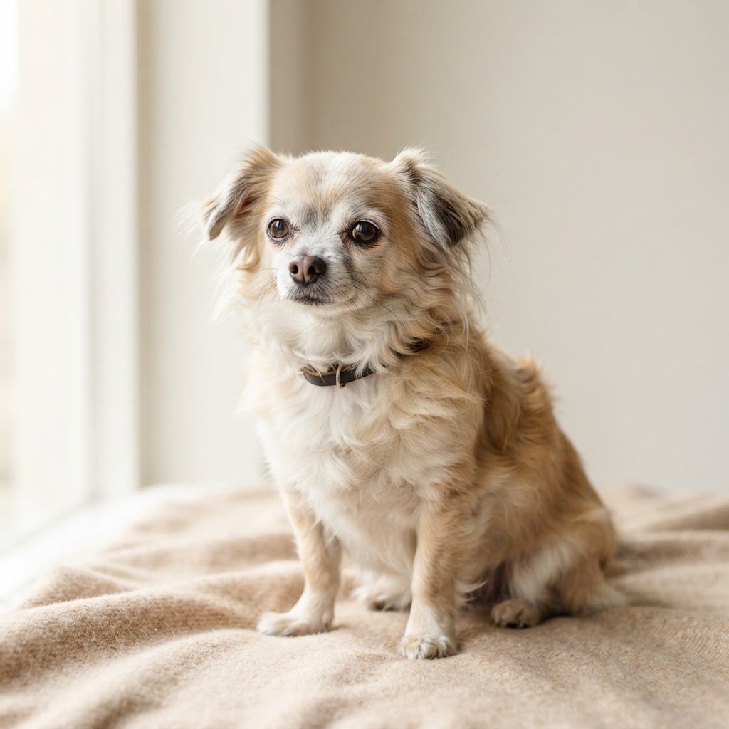 Chihuahua długowłosy — senior dog