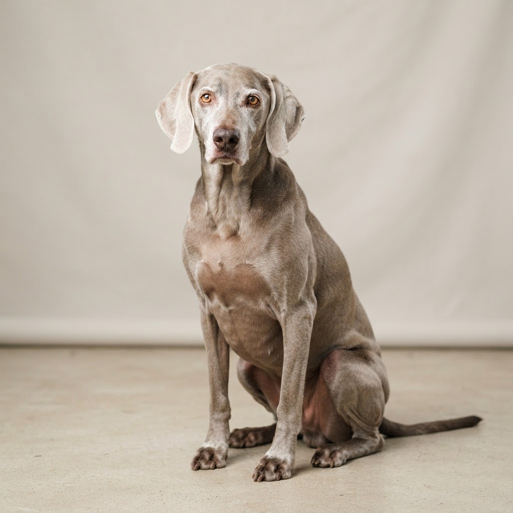 Wyżł Weimarski — senior dog