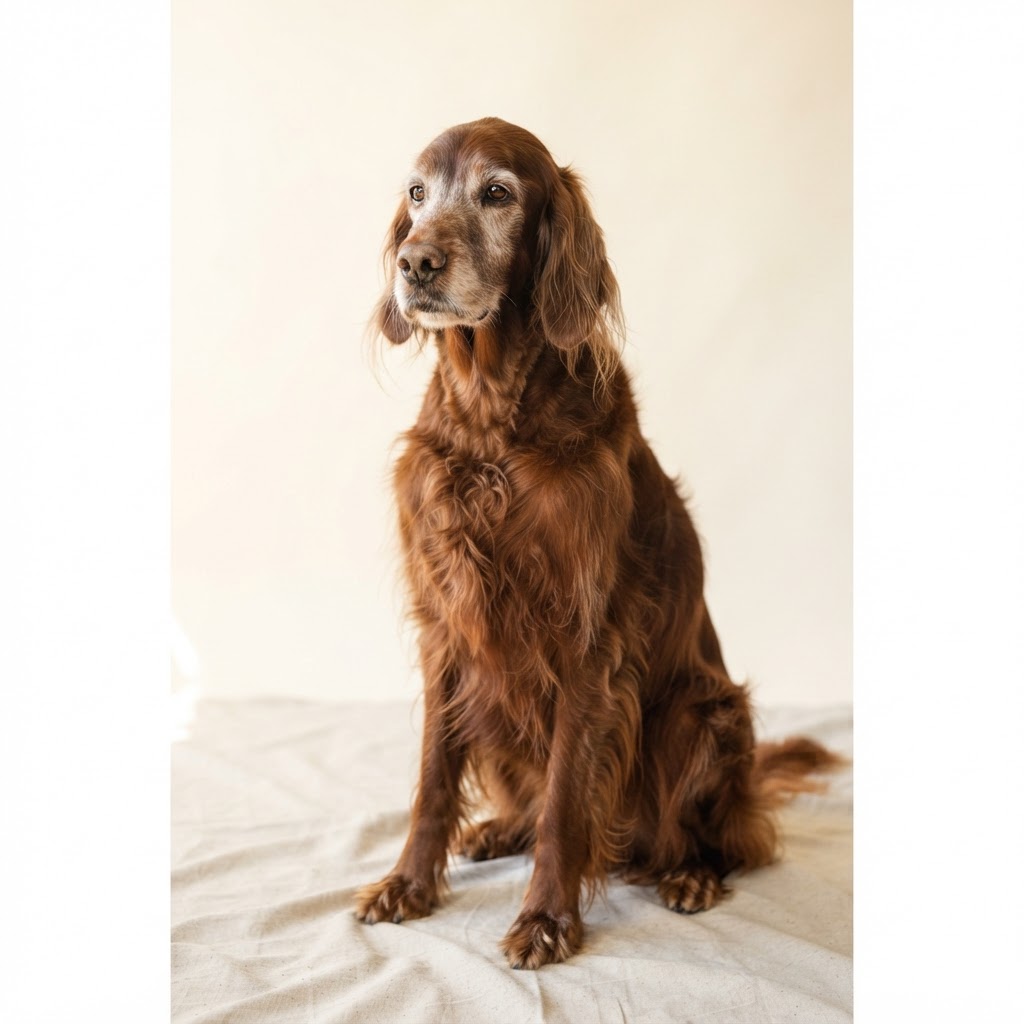 Seter Irlandzki — senior dog