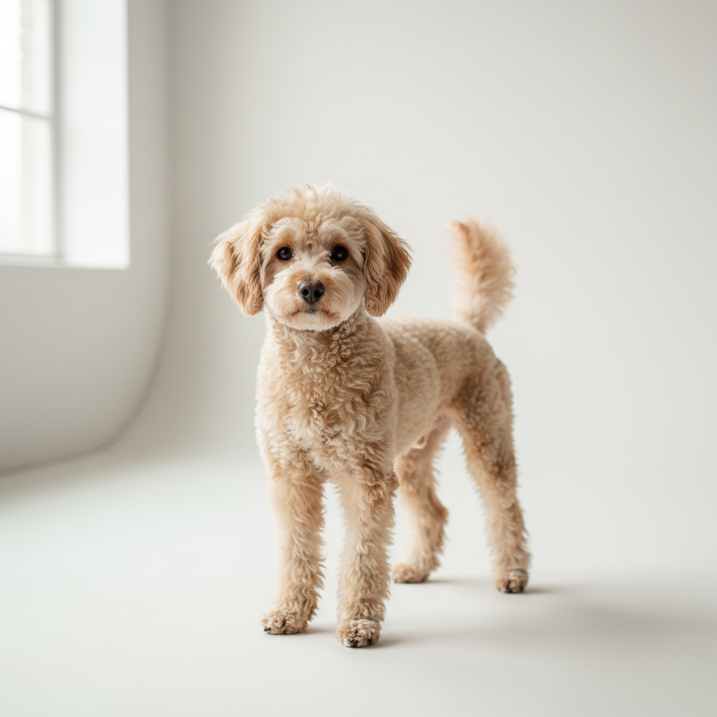 Pudel miniaturowy — adult dog