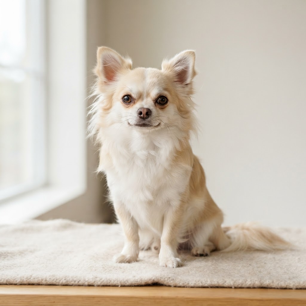 Chihuahua długowłosy — dorosły pies