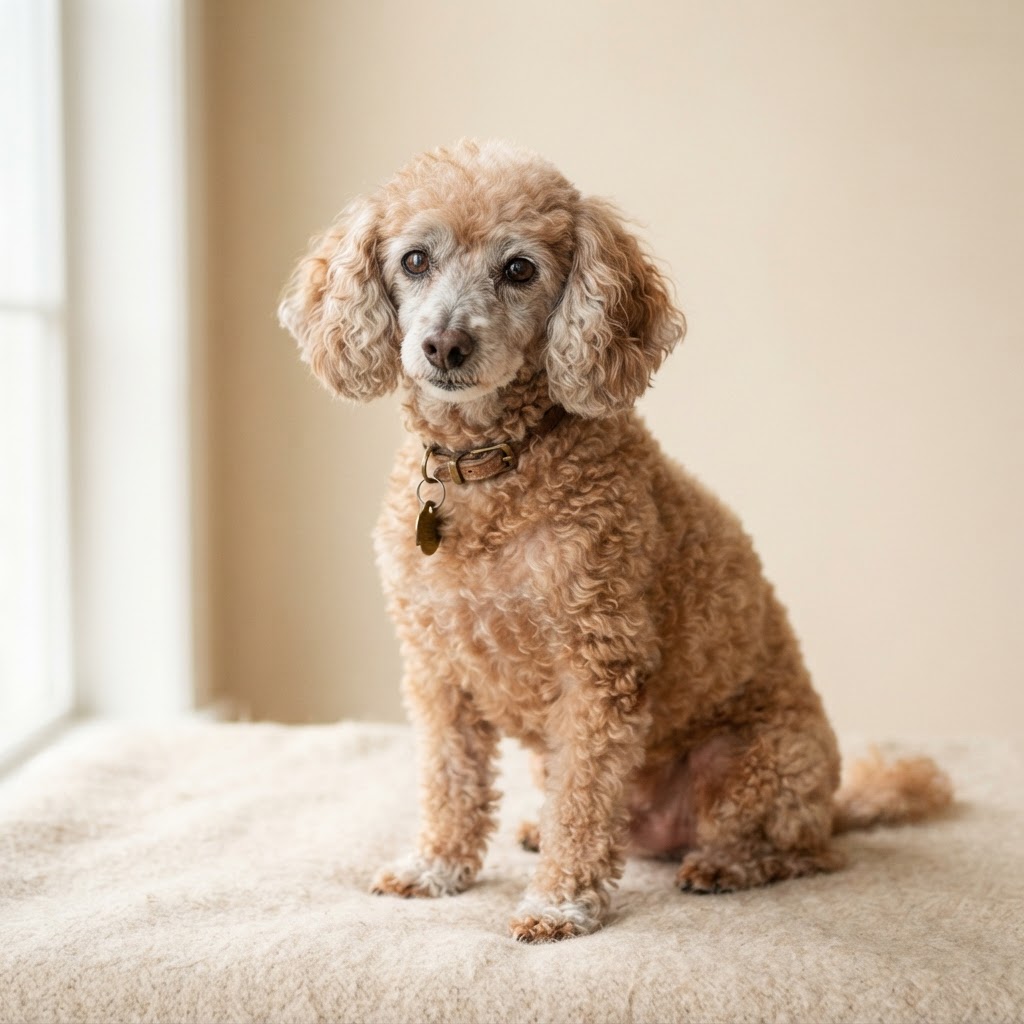 Toy Poodle — senior dog