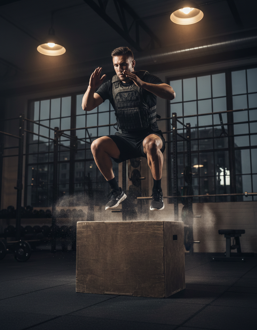 Athlète avec gilet lesté FlashFit