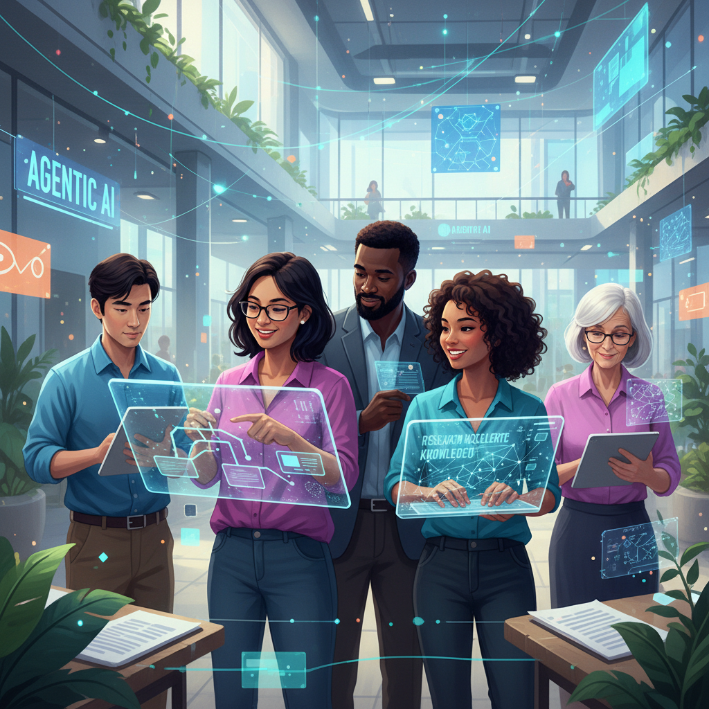 AWS-MLU Agentic AI Boot Camp – Holographic team collaboration