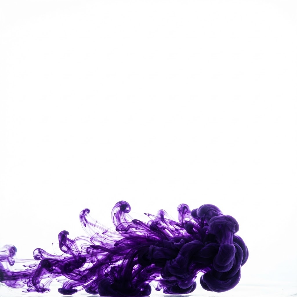 Indigo ink blooming in water