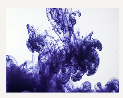 Indigo ink blooming in water