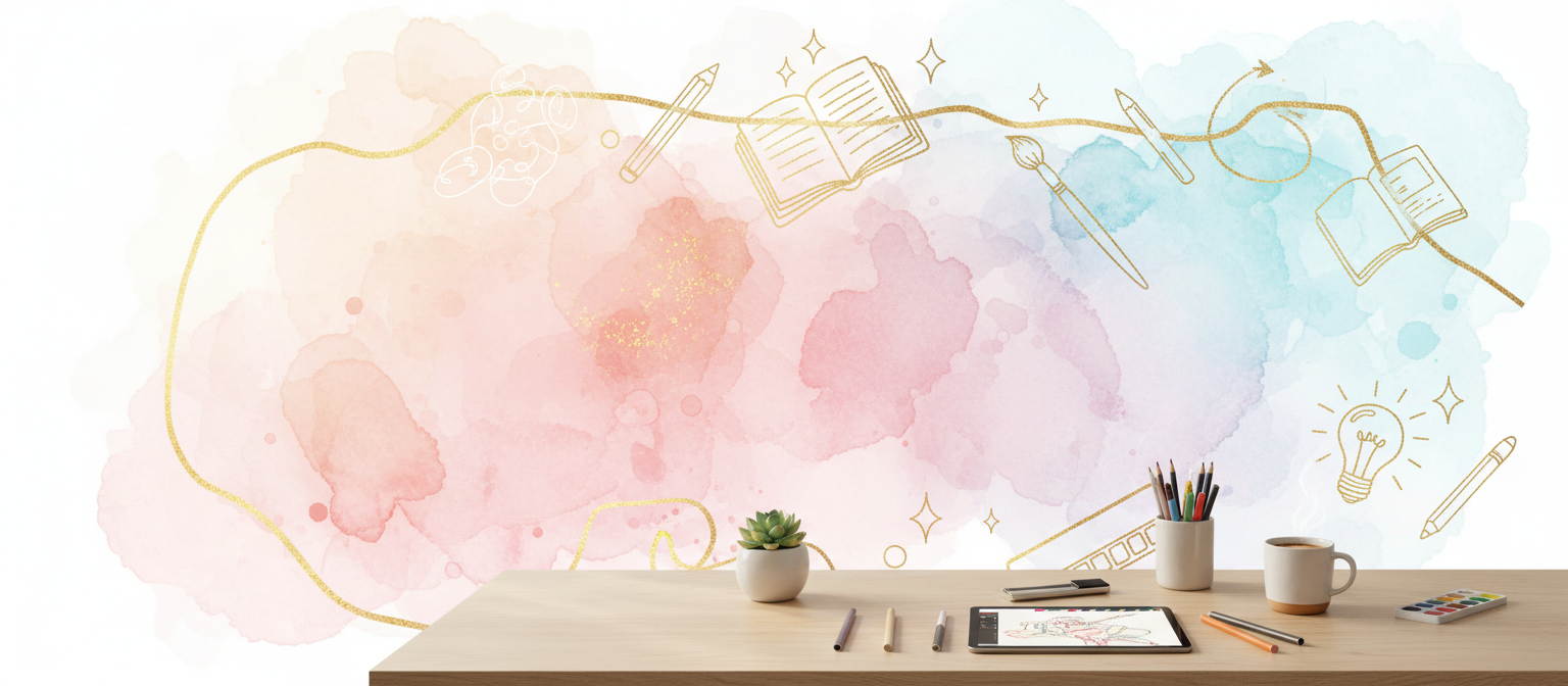 Creative workspace banner