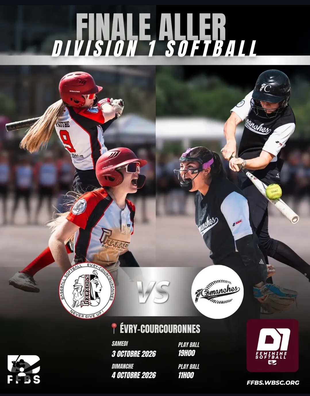 Finale Aller Division 1 Softball Féminin : Évry-Courcouronnes vs Comanches