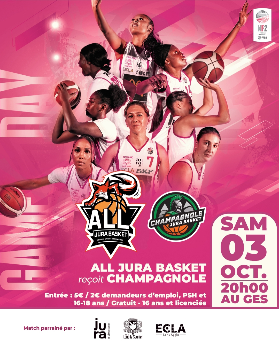 Nationale Féminine 2 : All Jura Basket vs Champagnole