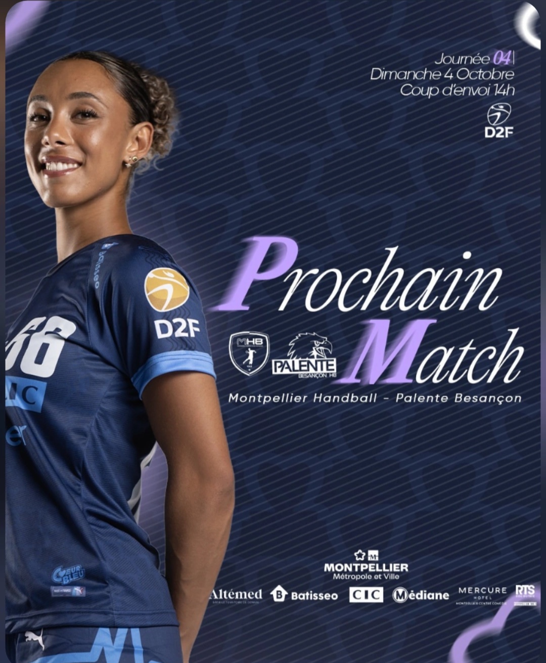 Montpellier Handball vs Palente Besançon - D2F (Journée 04)