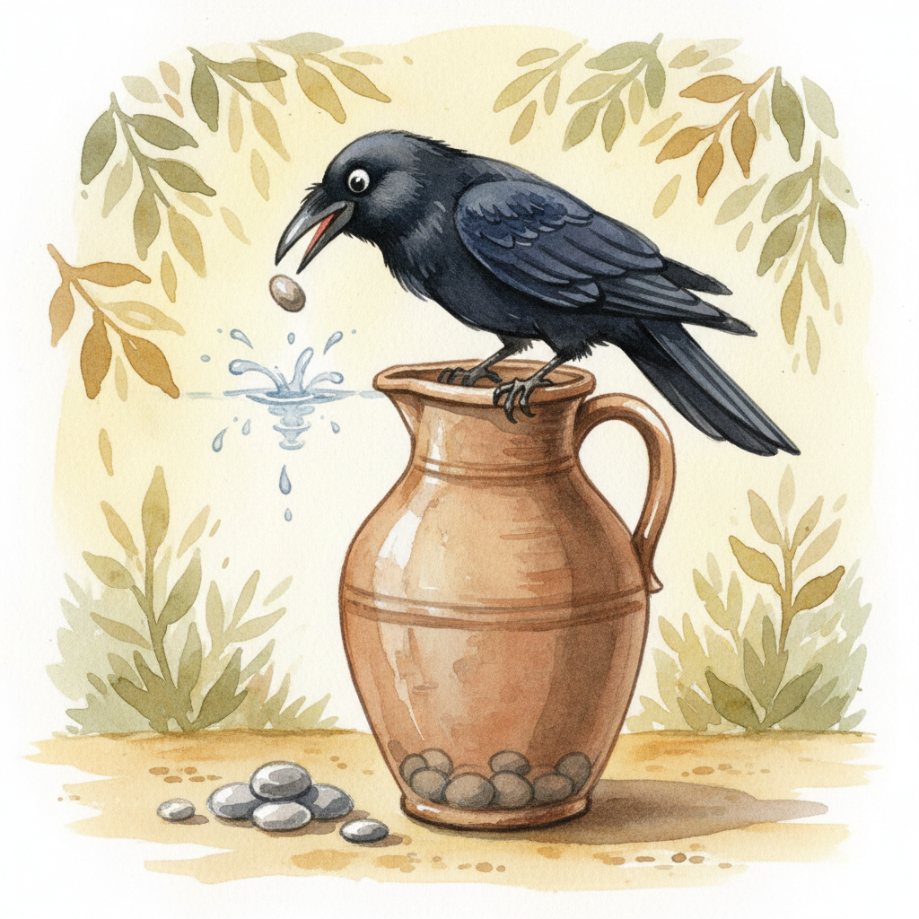 The Crow and the Pitcher