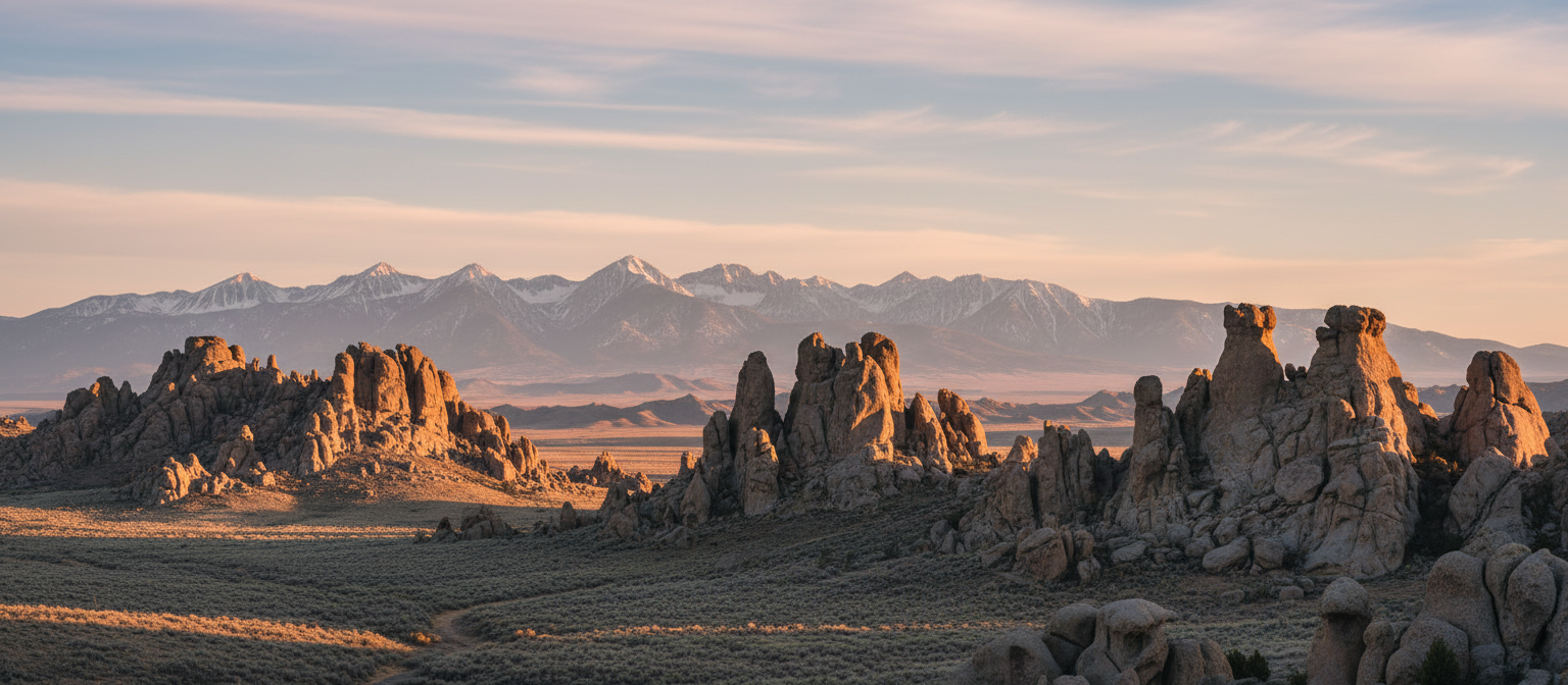 Southern Idaho landscape at golden hour
