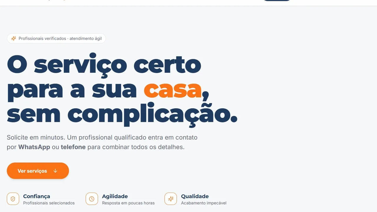 App Agencia Serviços Residenciais e manutenções template preview