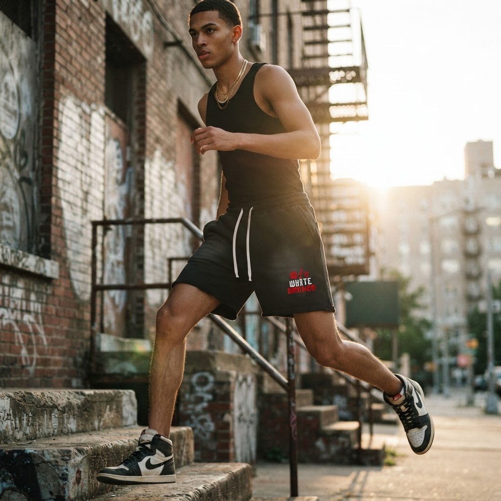 Sun Fade Raw Edge Cotton Shorts