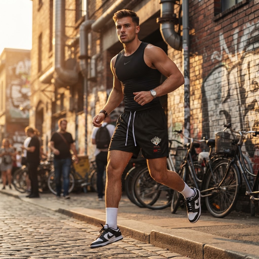 Mesh Drawstring Shorts