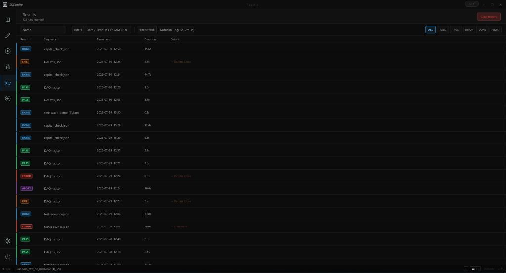 SKStudio Results History