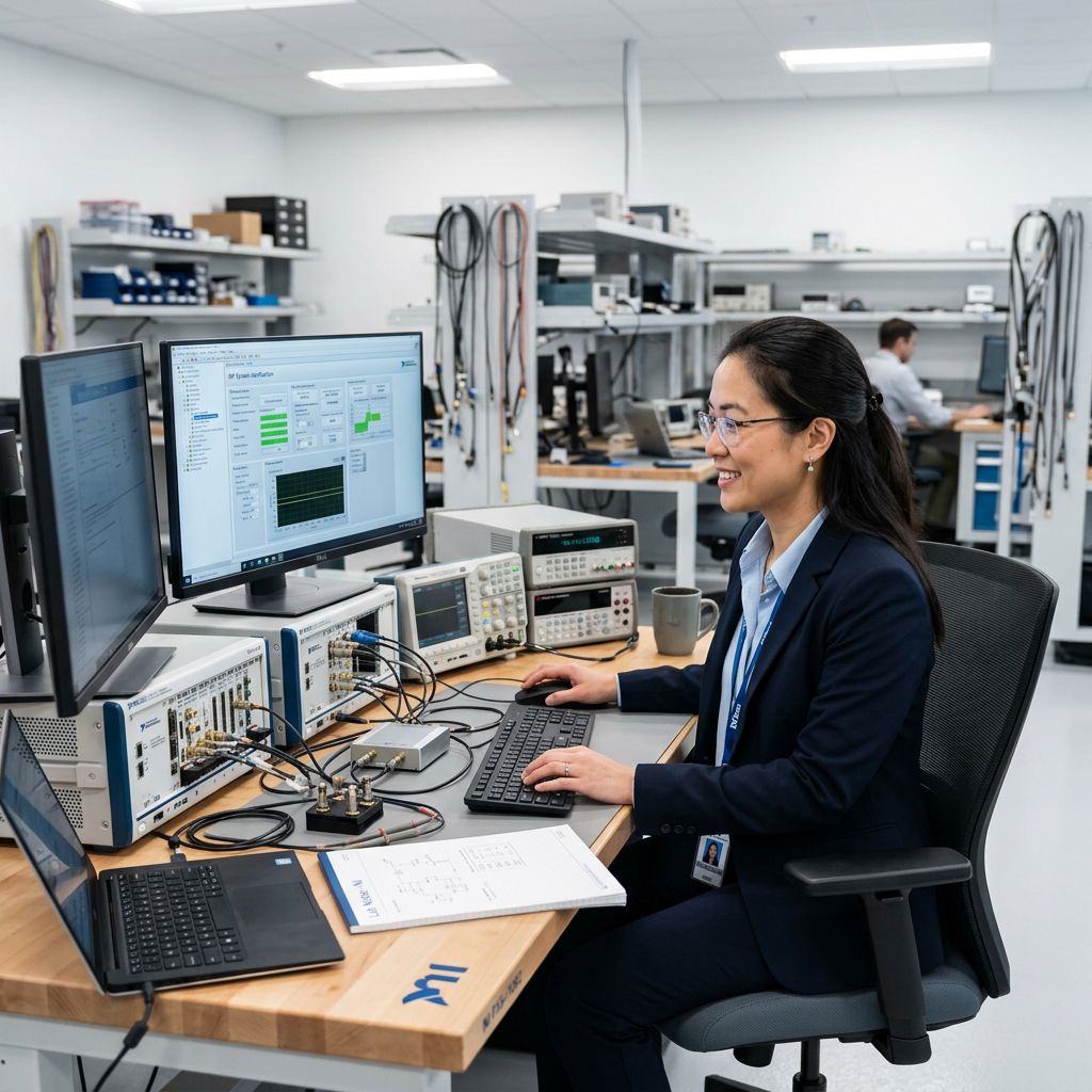 SK Electronika Lab Engineer with NI PXI
