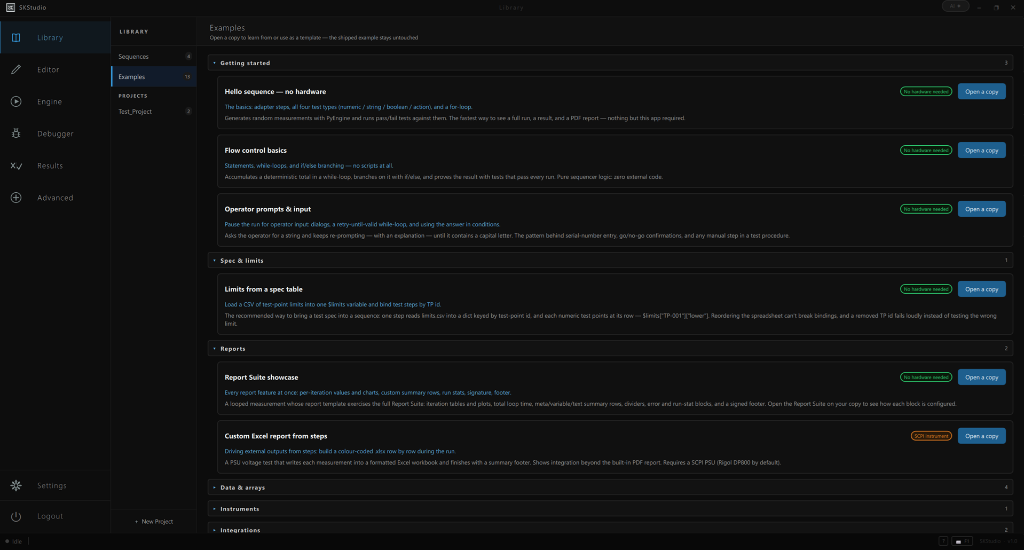 SKStudio Examples Library