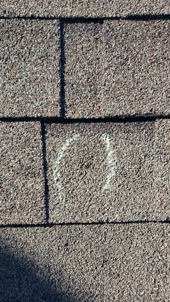 Colleyville Texas Exampleof Hail Damageto Shingles - Colleyville Roofing project photo by Becker Roofing and Exteriors