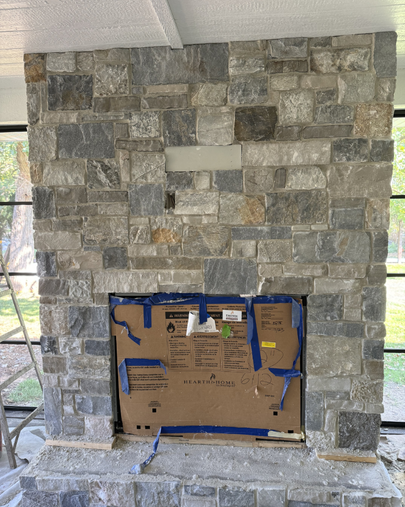 Stone Fireplace Surround — Porch Retreat