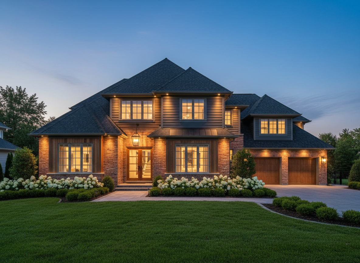 Modern Residence — Brick & Siding
