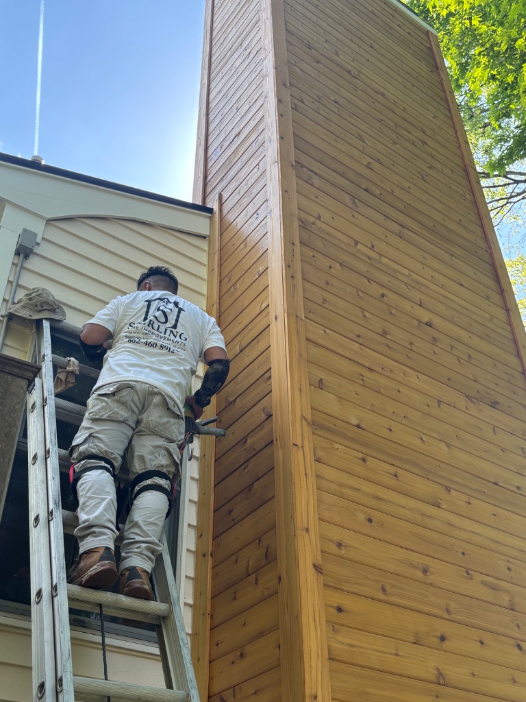 Cedar siding close-up detail