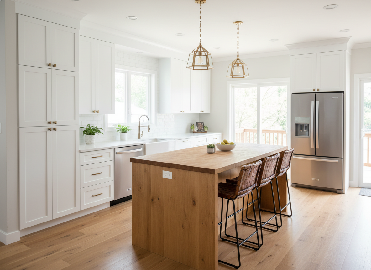 Kitchen cabinet spraying renovation
