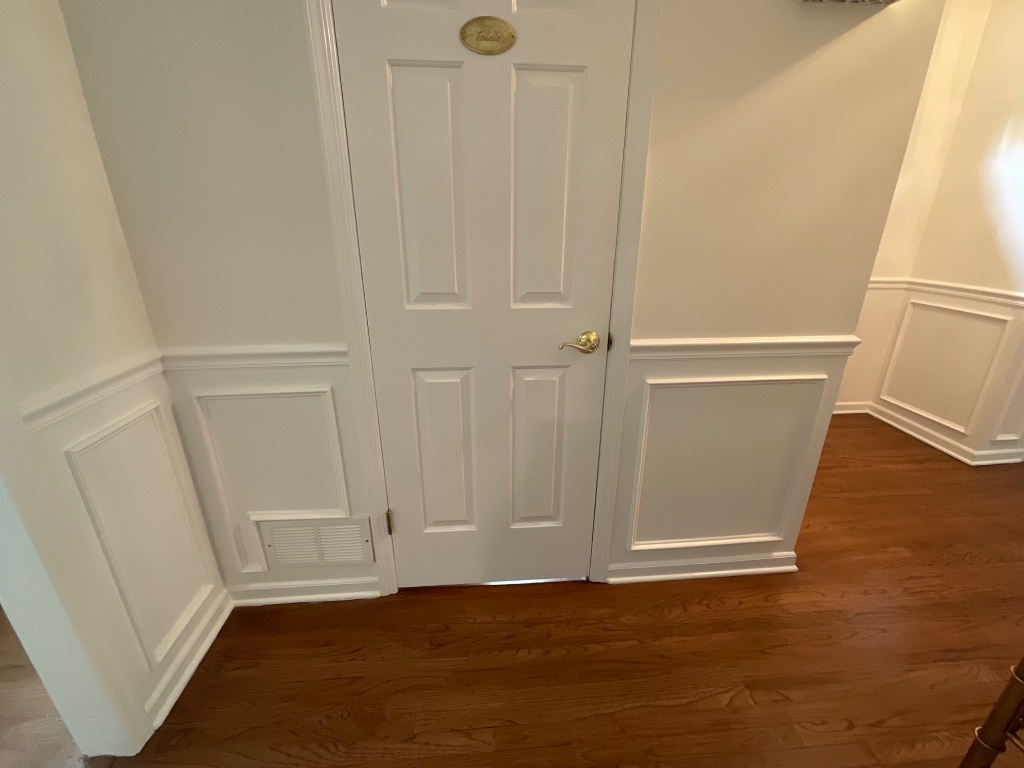 Wainscoting and interior painting hallway