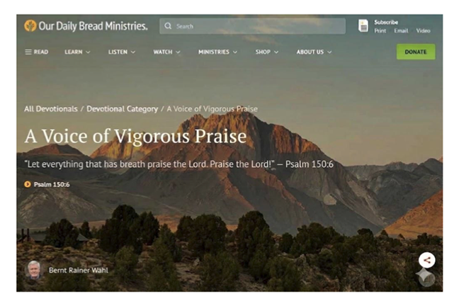 A Voice of Vigorous Praise