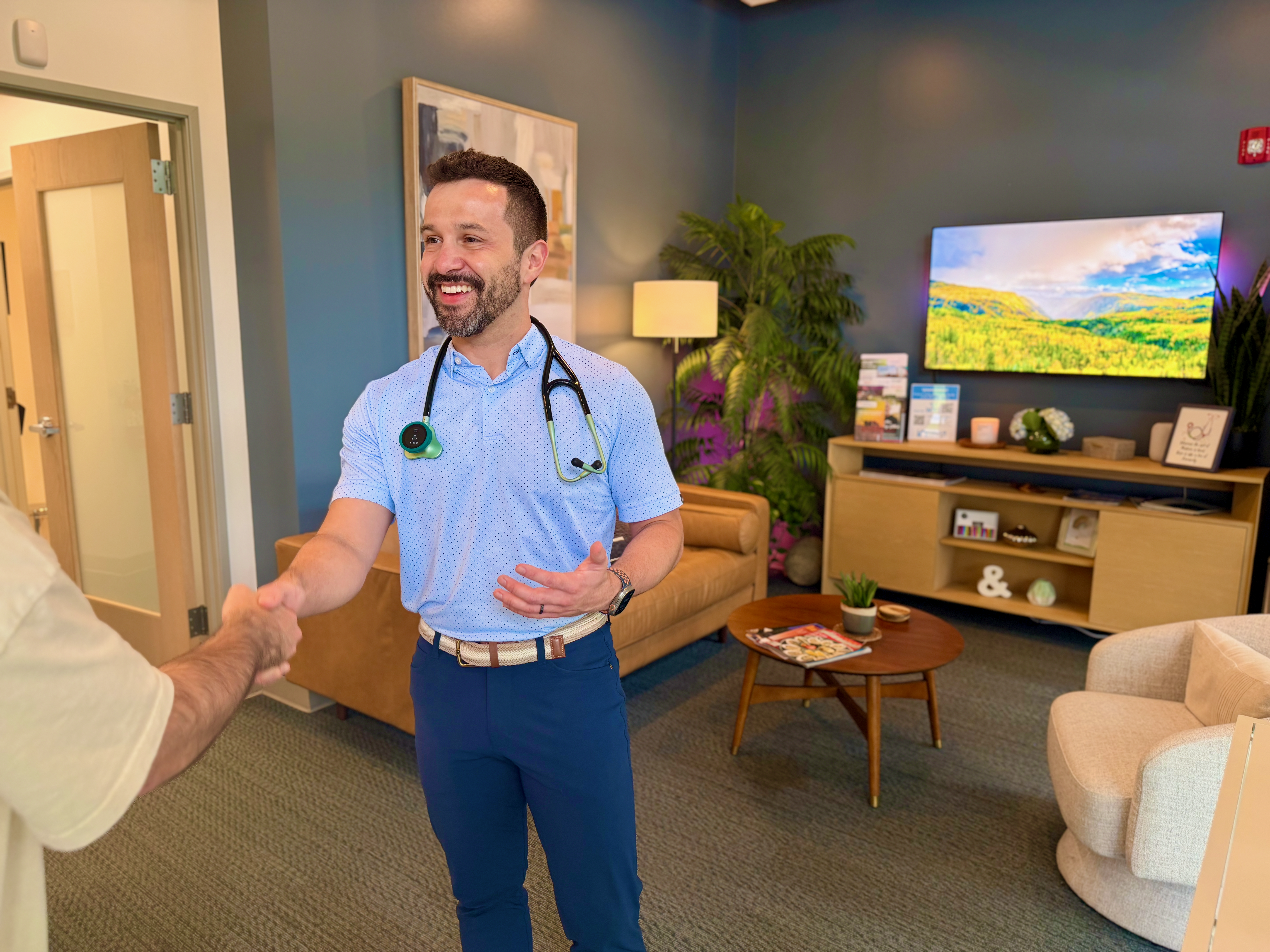 Dr. Venis with a patient at INcircle Health in downtown Indianapolis
