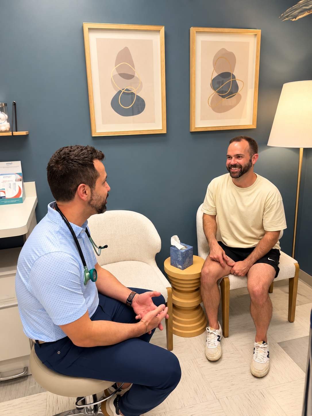 Dr. Venis in consultation with a patient at INcircle Health