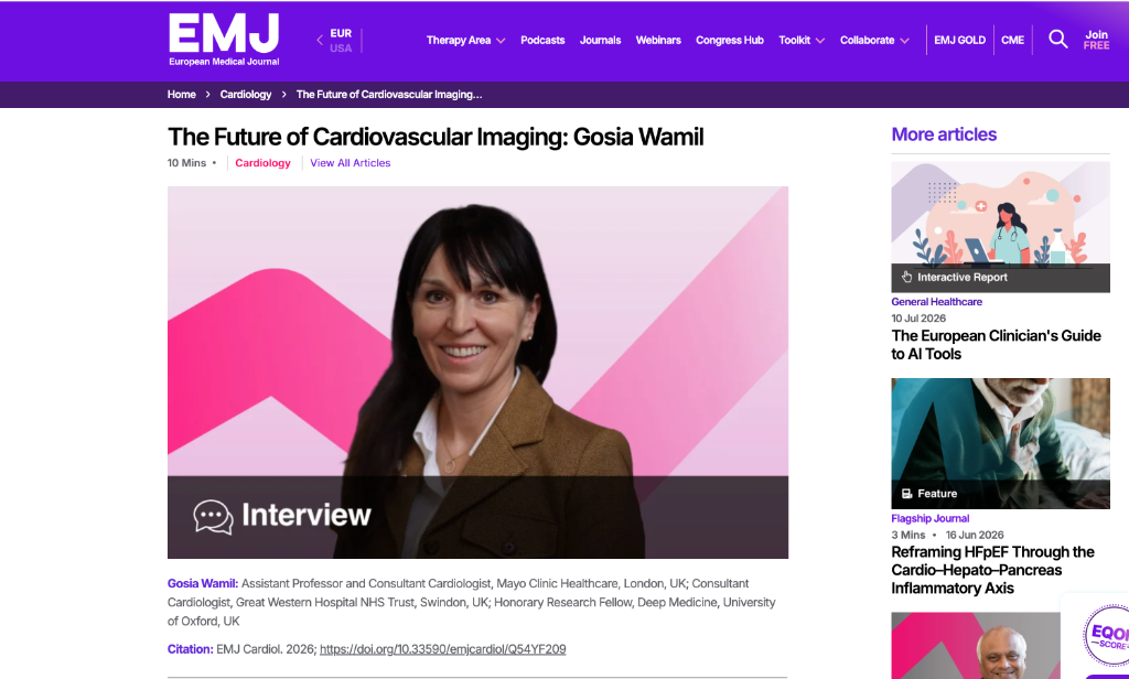 EMJ Reviews interview with Dr Gosia Wamil