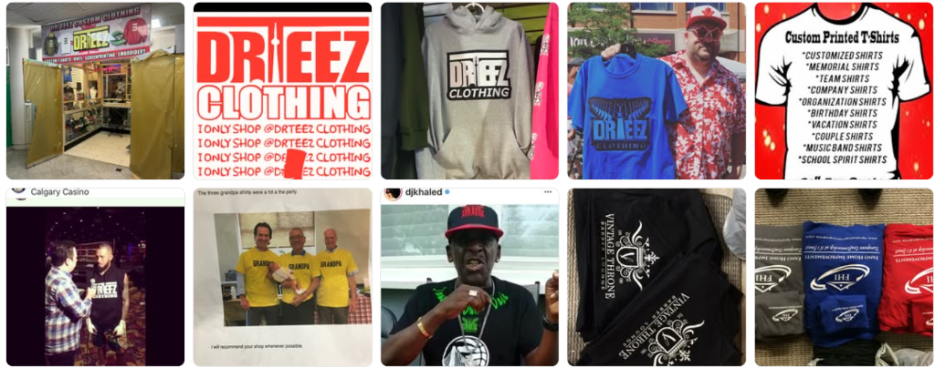 Dr. Teez Work Samples Row 1