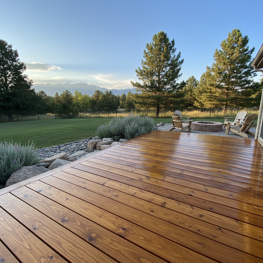 Professional deck staining by Kings Exteriors & Gutter Systems LLC