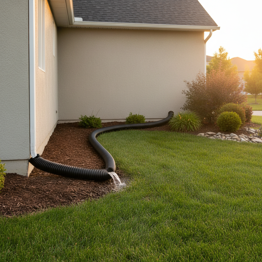 Professional downspout drainage by Kings Exteriors & Gutter Systems LLC