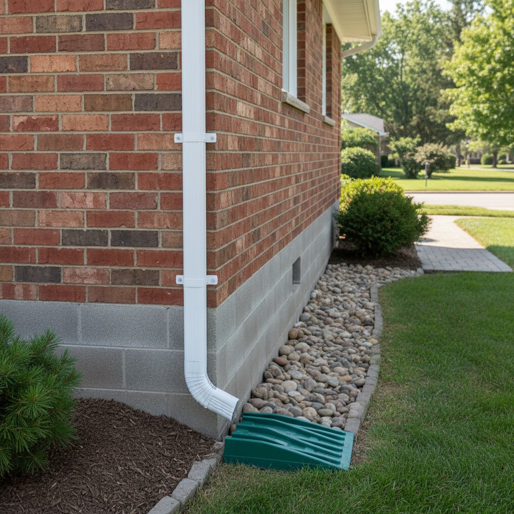 Professional downspout installation by Kings Exteriors & Gutter Systems LLC