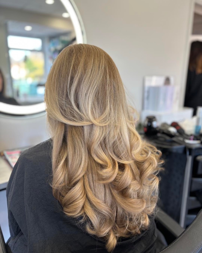 Long hair highlights colour West Vancouver