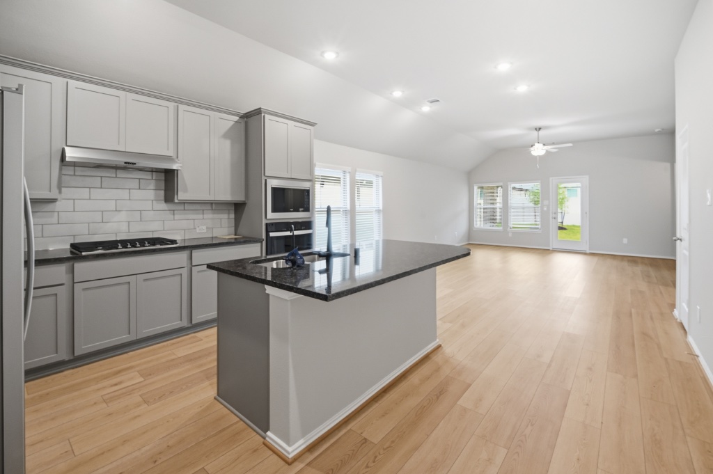 Open floor plan kitchen
